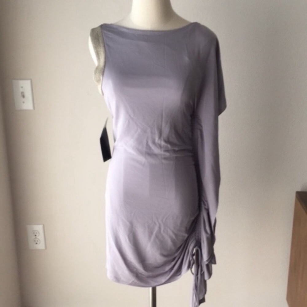 NWT Bebe Sabrina Drama Sleeve Dress